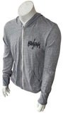 Alternative Men's Kesha Die Young Graphic Gray Zip-Up Hoodie Size Large
