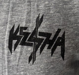 Alternative Men's Kesha Die Young Graphic Gray Zip-Up Hoodie Size Large