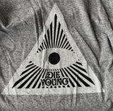 Alternative Men's Kesha Die Young Graphic Gray Zip-Up Hoodie Size Large