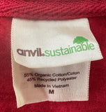 Anvil Men's Sea World Graphic Red Pullover Sweatshirt Size Medium