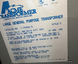 ACME T-79806-3 Transformer 75 KVA 480V HV 208/120V LV 3 Phase