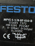 Festo MPYE-5-1/8-HF-010-B Proportional Directional Control Valve 0-145PSI 151693