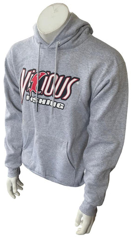 Hanes Men's Vicious Fishing Graphic Gray Hoodie Size Small