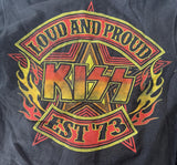 Independent Men's Kiss Loud And Proud EST '73 Black Zip-Up Hoodie Size Small