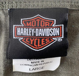 Women's Harley-Davidson Motorcycles USA Graphic Gray Short Sleeve Shirt Size L