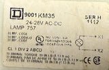 Square D 9001KM35 Illuminated Push Button Series H Red Mushroom 24-28V AC-DC