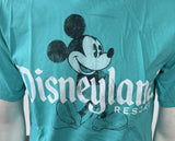 Disney Men's Disneyland Resort Mickey Mouse Teal Short Sleeve Shirt Size Medium