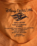 Disney Cruise Line Men's Castaway Cay, Bahamas Orange Short Sleeve Shirt Size M