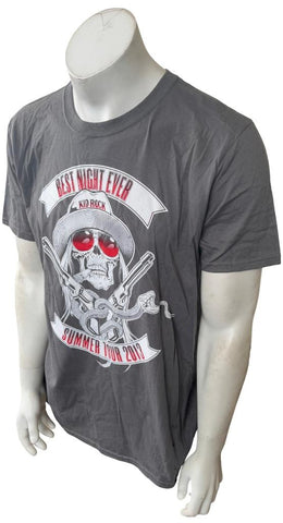 Gildan Men's Kid Rock Best Night Ever Summer Tour 2013 Gray Shirt Size Large