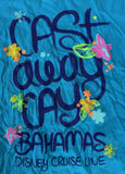 Disney Cruise Line Girls Castaway Cay Bahamas Graphic Blue Shirt Size Medium