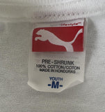 Puma Youth Love Soccer Blues Cup 2011 White Short Sleeve Shirt Size Medium