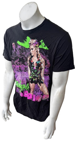 Tultex Men's Kesha Warrior 2013 Tour Black Short Sleeve Shirt Size Medium