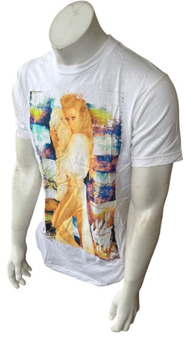Tultex Men's Kesha Warrior 2013 Tour White Short Sleeve Shirt Size Medium