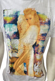 Tultex Men's Kesha Warrior 2013 Tour White Short Sleeve Shirt Size Medium