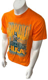 Hard Rock Cafe Men's Honolulu Hula Festival Waikiki Graphic Orange Shirt Size M