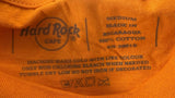 Hard Rock Cafe Men's Honolulu Hula Festival Waikiki Graphic Orange Shirt Size M