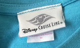 Disney Cruise Line Girls Castaway Cay Bahamas Graphic Blue Shirt Size Medium