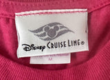 Disney Cruise Line Girls Castaway Cay Bahamas Graphic Pink Shirt Size Medium