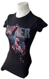 Tultex Women's Usher In Concert Graphic Black Short Sleeve Shirt Size Small