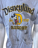 Disney Men's Disneyland Resort Mickey Mouse Gray Short Sleeve Shirt Size Medium