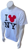 Disney Cruise Line Men's I Love New York Mickey Mouse White Shirt Size Medium