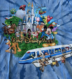 Gildan Boys Walt Disney World Mickey Mouse & Friends Tie-Dye Shirt Size Large