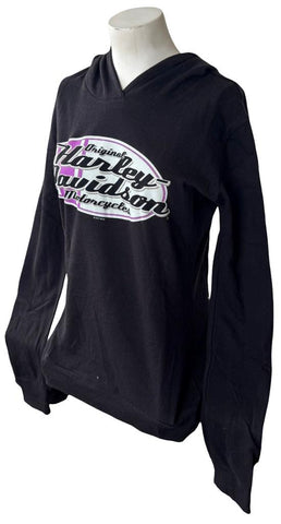 Next Level Women's Original Harley-Davidson Motorcycles Black Hoodie Size Large