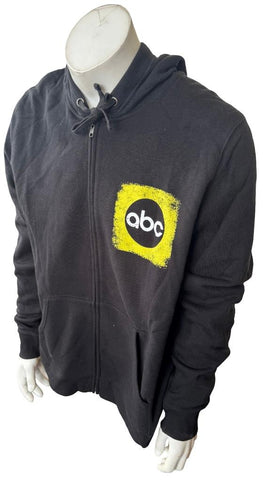 Alternative Men's ABC Graphic Black Zip-Up Hoodie Size 2X-Large