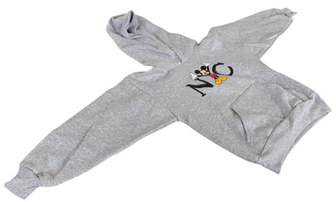 Hanes Boys Disney Mickey Mouse New York City Gray Hoodie Size Small