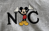 Hanes Boys Disney Mickey Mouse New York City Gray Hoodie Size Small