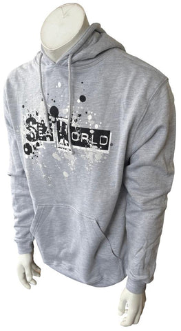 Anvil Men's Seaworld Graphic Gray Pullover Hoodie Size Medium