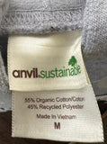 Anvil Men's Seaworld Graphic Gray Pullover Hoodie Size Medium