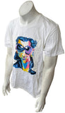 Burke Men's Philip Burke Bono Portrait White Short Sleeve Shirt Size X-Large