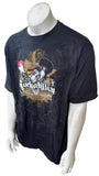 Anvil Men's Rockabilley Brand Clothing Skull With Guitars Black Shirt Size 2XL
