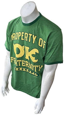 Disney Men's Monsters University Property Of Oozma Kappa Green Shirt Size Large