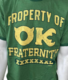 Disney Men's Monsters University Property Of Oozma Kappa Green Shirt Size Large