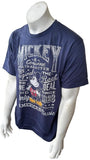 Disney Men's Mickey Mouse A Genuine Character Navy Short Sleeve Shirt Size Large