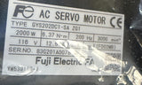 Fuji Electric GYS202DC1-SA-ZG1 AC Servo Motor 2000W 116V 200Hz 12.6A 3000 RPM