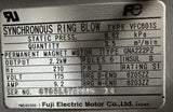 Fuji Electric VFC601S Synchronous Ring Blower 8.82 kPa w/ GNA222PZ Motor 2.2kW