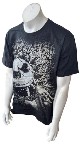 Disney Nightmare Before Christmas Jack Skellington Graphic Black Shirt Size L