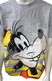 Disney Men's Goofy Headshot Graphic Gray Short Sleeve Shirt Size Large