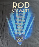 Gildan Men's Rod Stewart Tour 2012 Black Short Sleeve Shirt Size Large