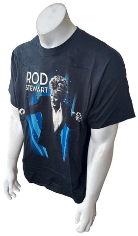 Gildan Men's Rod Stewart Tour 2012 Black Short Sleeve Shirt Size Large