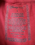 Disney Men's Lone Ranger Texas Rangers Graphic Red Short Sleeve Shirt Size Large