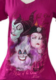 Disney Women's Maleficent Evil Queen Ursula Villains Graphic Pink Shirt Size M