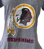 NFL Team Apparel Women's Washington Redskins Distressed Gray Shirt Size Medium