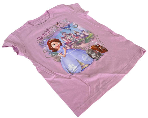 Disney Girls Princess Sofia The First Real Life Princess Purple Shirt Size M