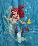 Disney Girls The Little Mermaid Ariel Flounder Sebastian Blue Shirt Size Medium