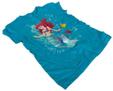 Disney Girls The Little Mermaid Ariel Flounder Sebastian Blue Shirt Size Medium