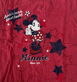 Disney Girls Minnie Mouse American Sweetheart Since 1928 Red Shirt Size Small